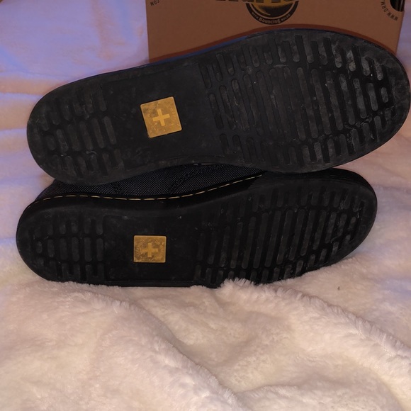 Gray and black woven textile doc martens - Picture 7 of 8